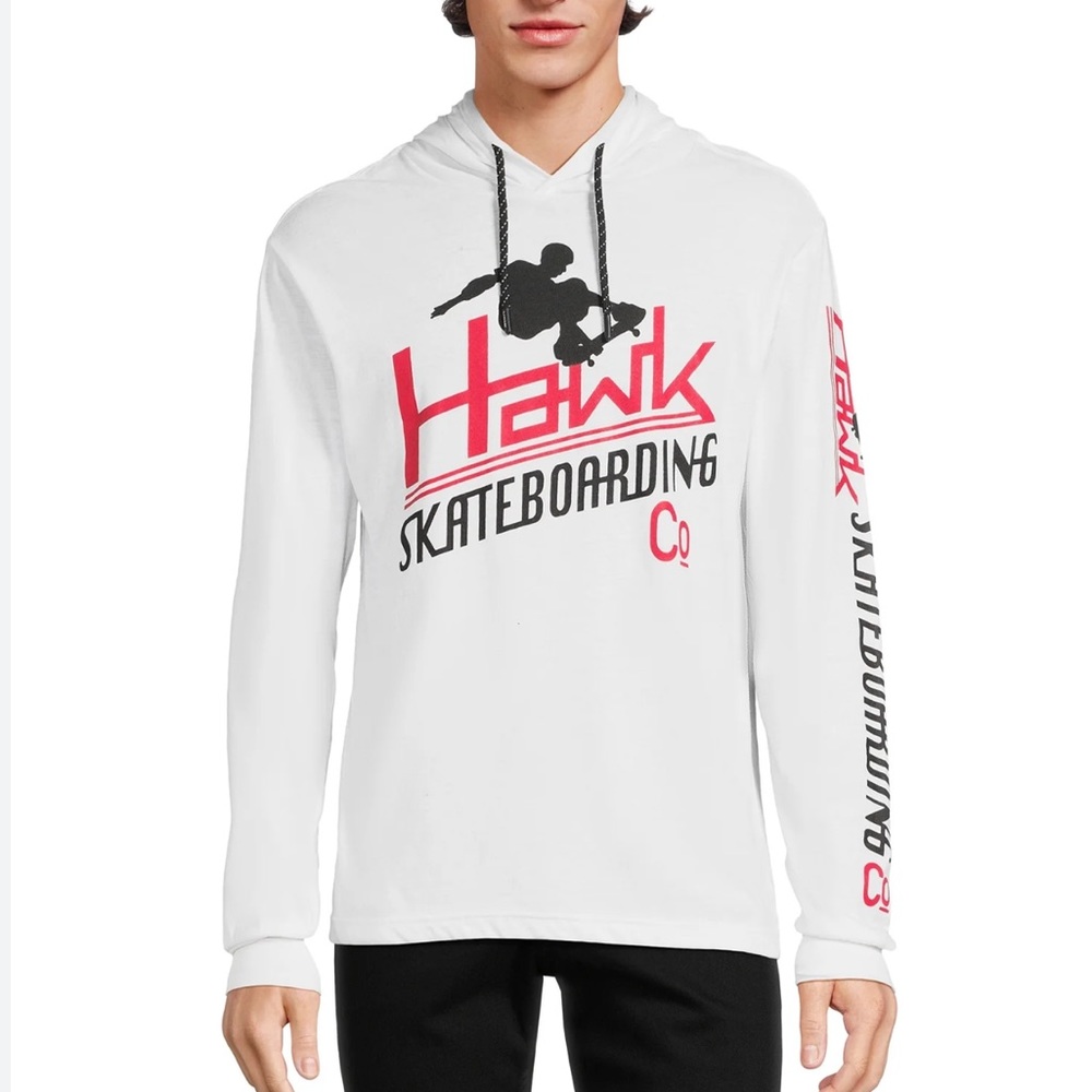 Tony Hawk Skateboarding hoodie tee shirt size M no hood string